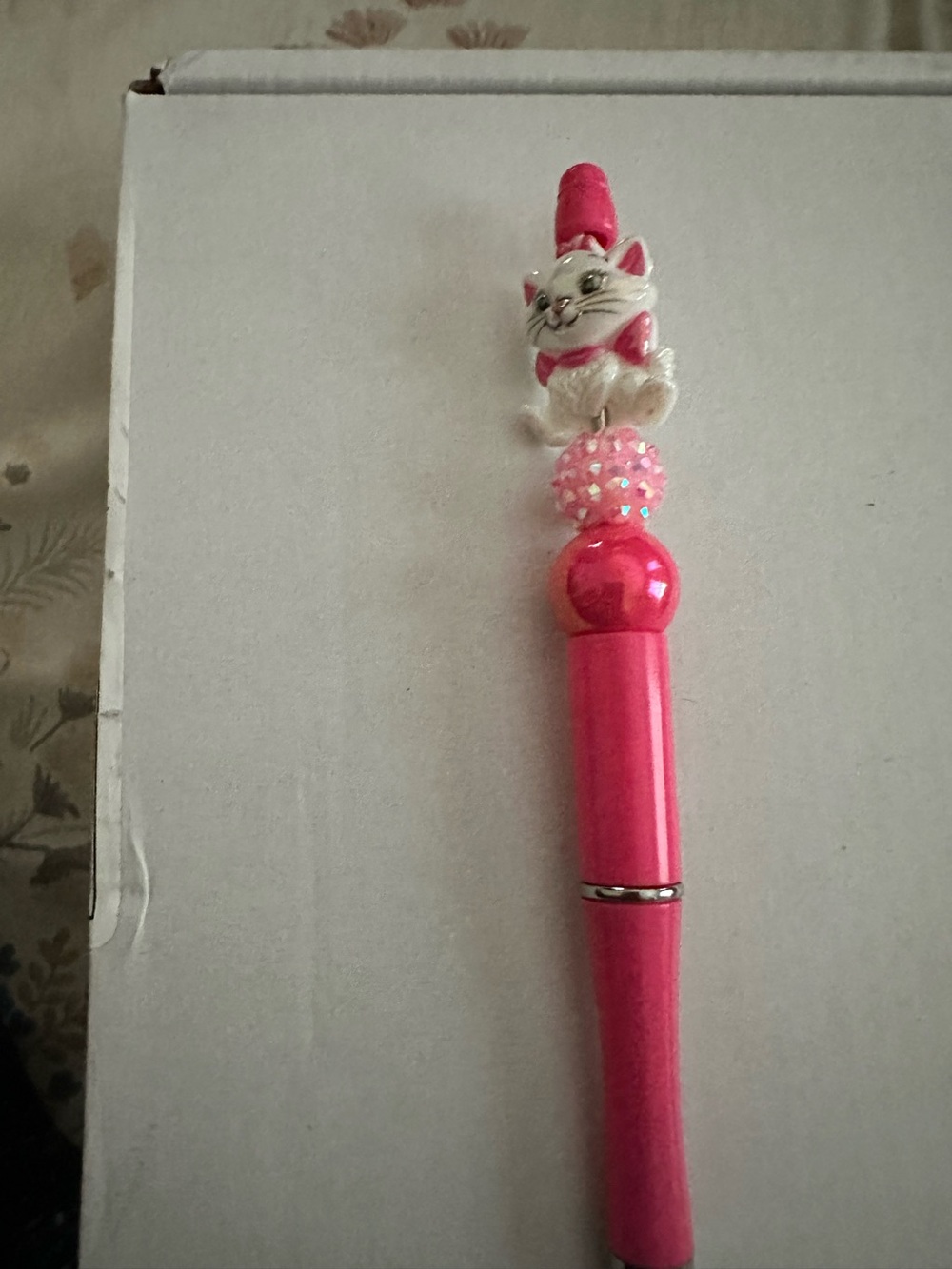 Disney Marie!! Cute Pink Cat Ballpoint Pen - Decorative Novelty Accessory